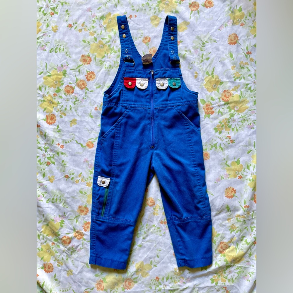 Kids vintage popsicle overalls size 2